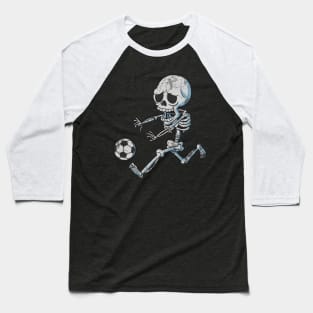 Soccer Player Skeleton Halloween Sports Baseball T-Shirt